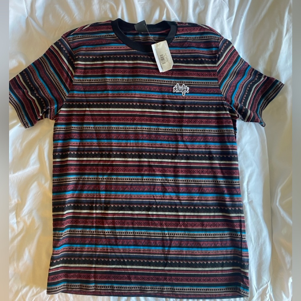 HUF Men’s Multi-Colored Striped T-Shirt